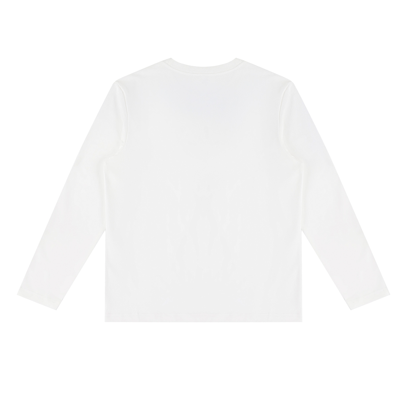 long sleeve T shirt blue font