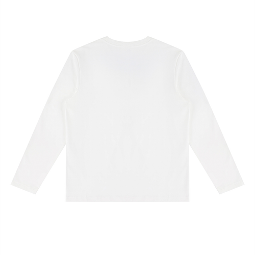 long sleeve T shirt blue font
